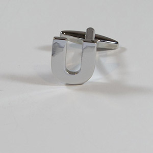 Cufflinks Letter U 100% Brass